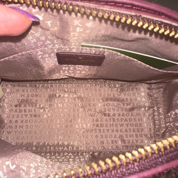 Kate Spade Red Glitter Dome Satchel Crossbody Bag - Picture 6 of 8